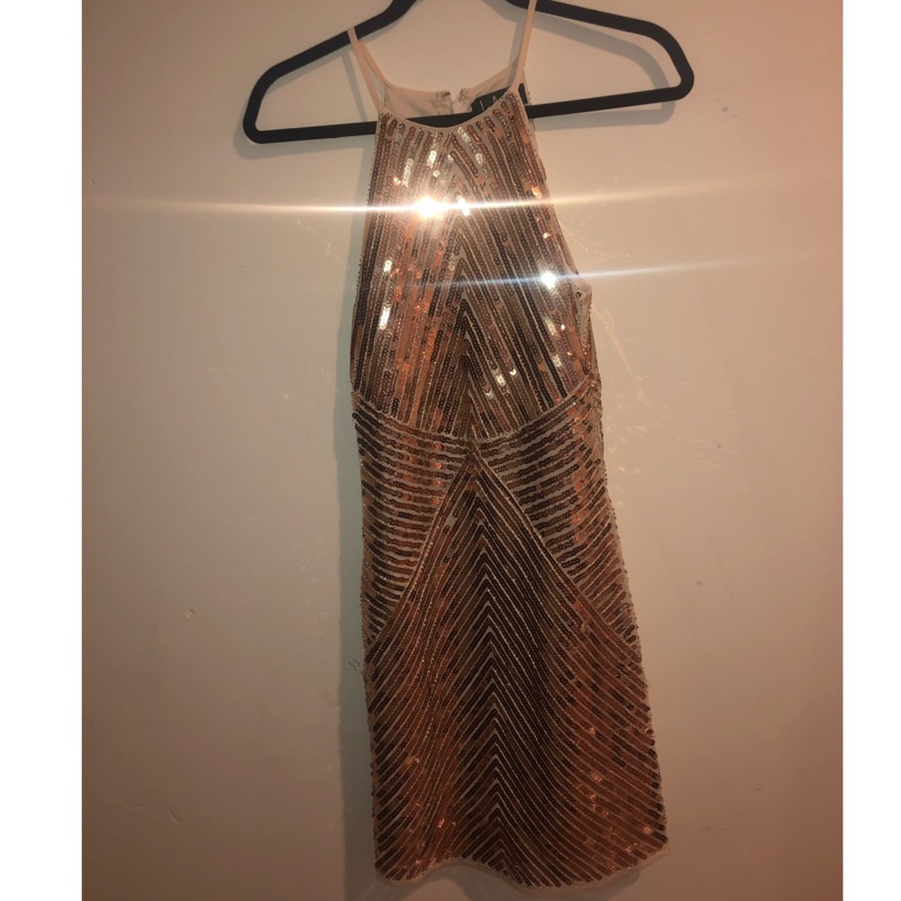 Lulus gold sequin dress